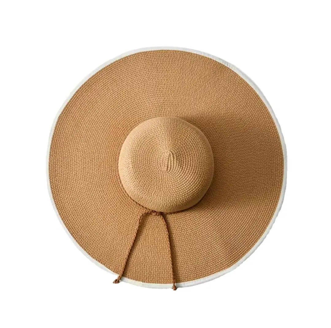 Straw Sun Hat with Big Edge for Kids Summer Travel - Image 6