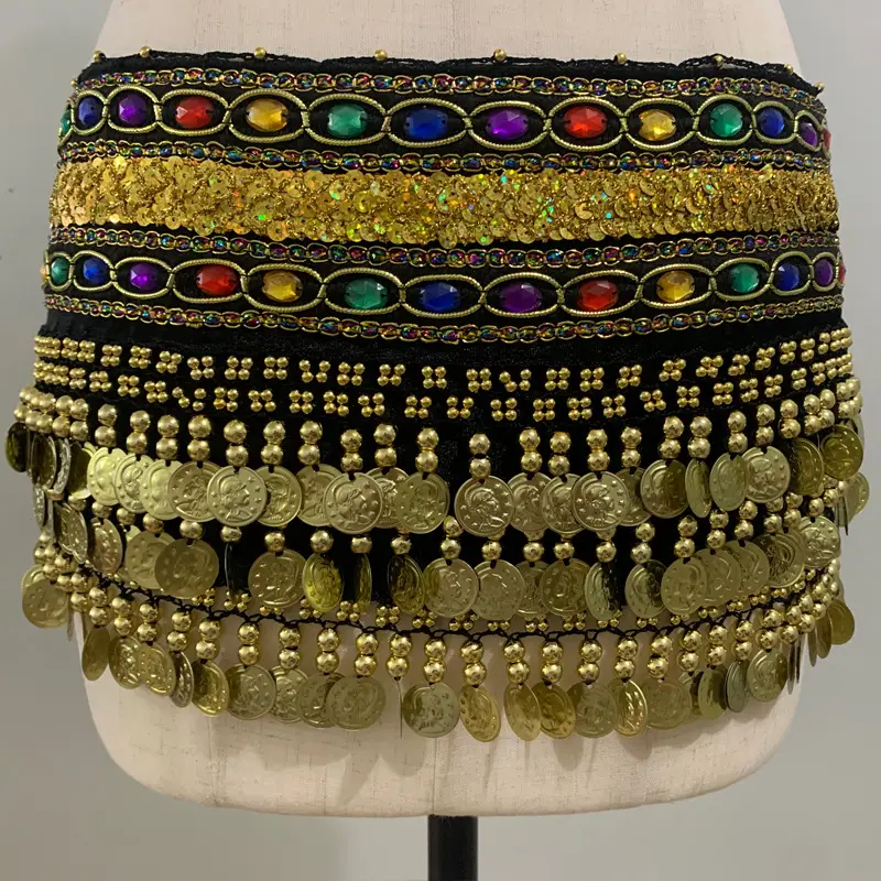 Double Diamond Hip Scarf for Indian Dance Practice - Image 11