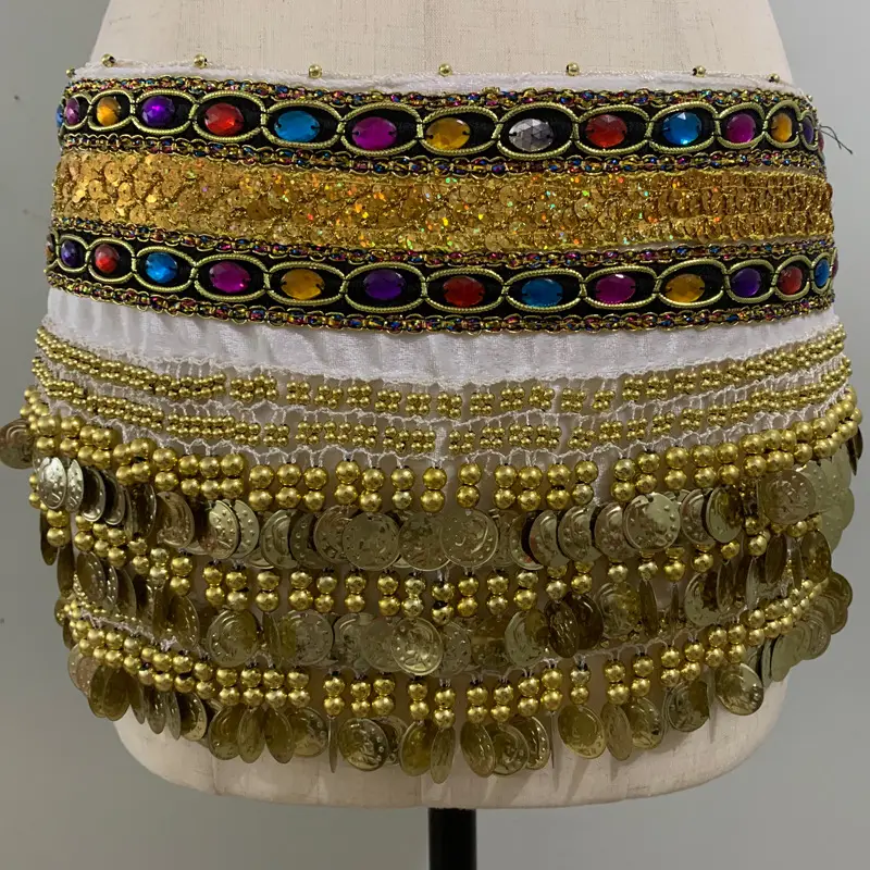 Double Diamond Hip Scarf for Indian Dance Practice - Image 2