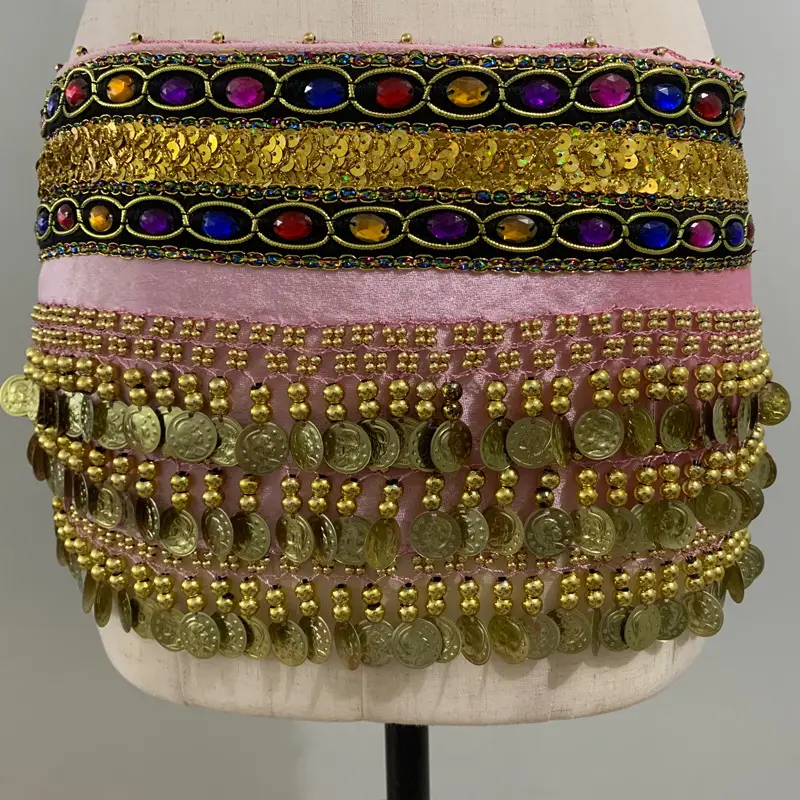 Double Diamond Hip Scarf for Indian Dance Practice - Image 5
