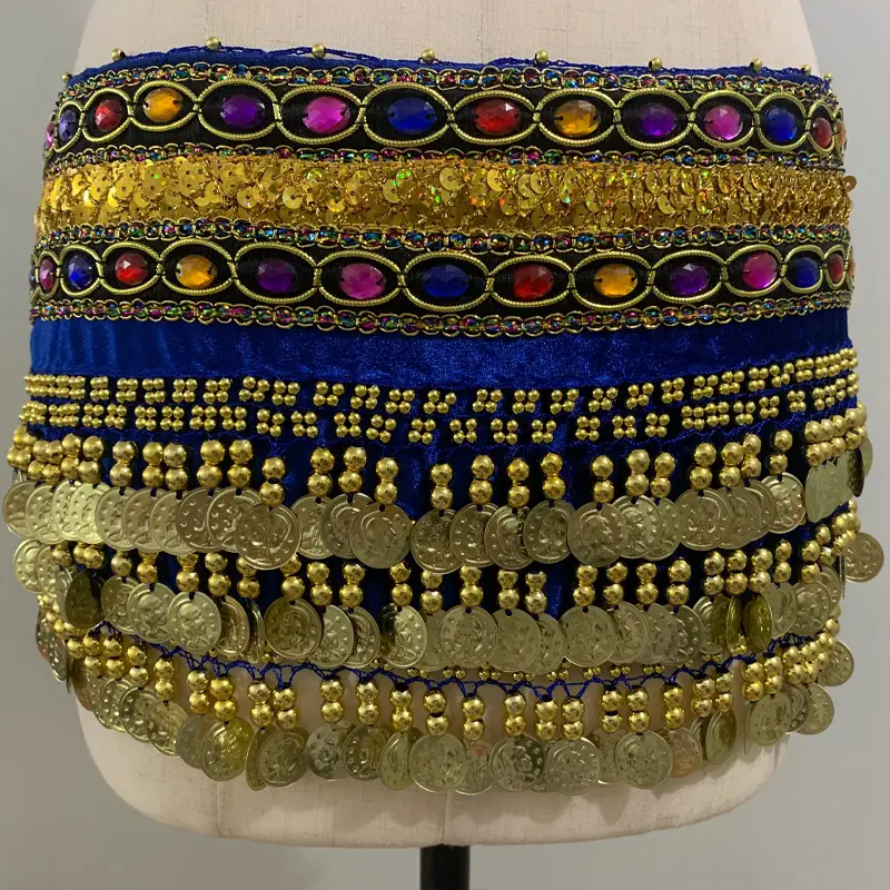 Double Diamond Hip Scarf for Indian Dance Practice - Image 6
