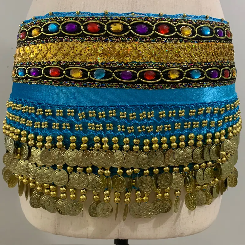 Double Diamond Hip Scarf for Indian Dance Practice - Image 7