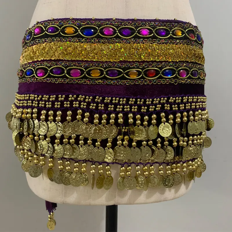 Double Diamond Hip Scarf for Indian Dance Practice - Image 9