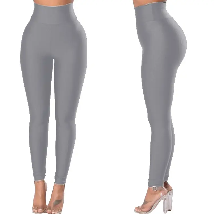 Women High Waist Elastic Blue Leggings Summer Yoga Running - Image 8