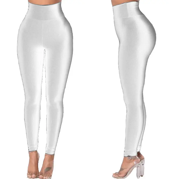 Women High Waist Elastic Blue Leggings Summer Yoga Running - Image 9