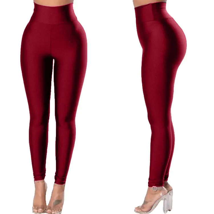 Women High Waist Elastic Blue Leggings Summer Yoga Running - Image 5
