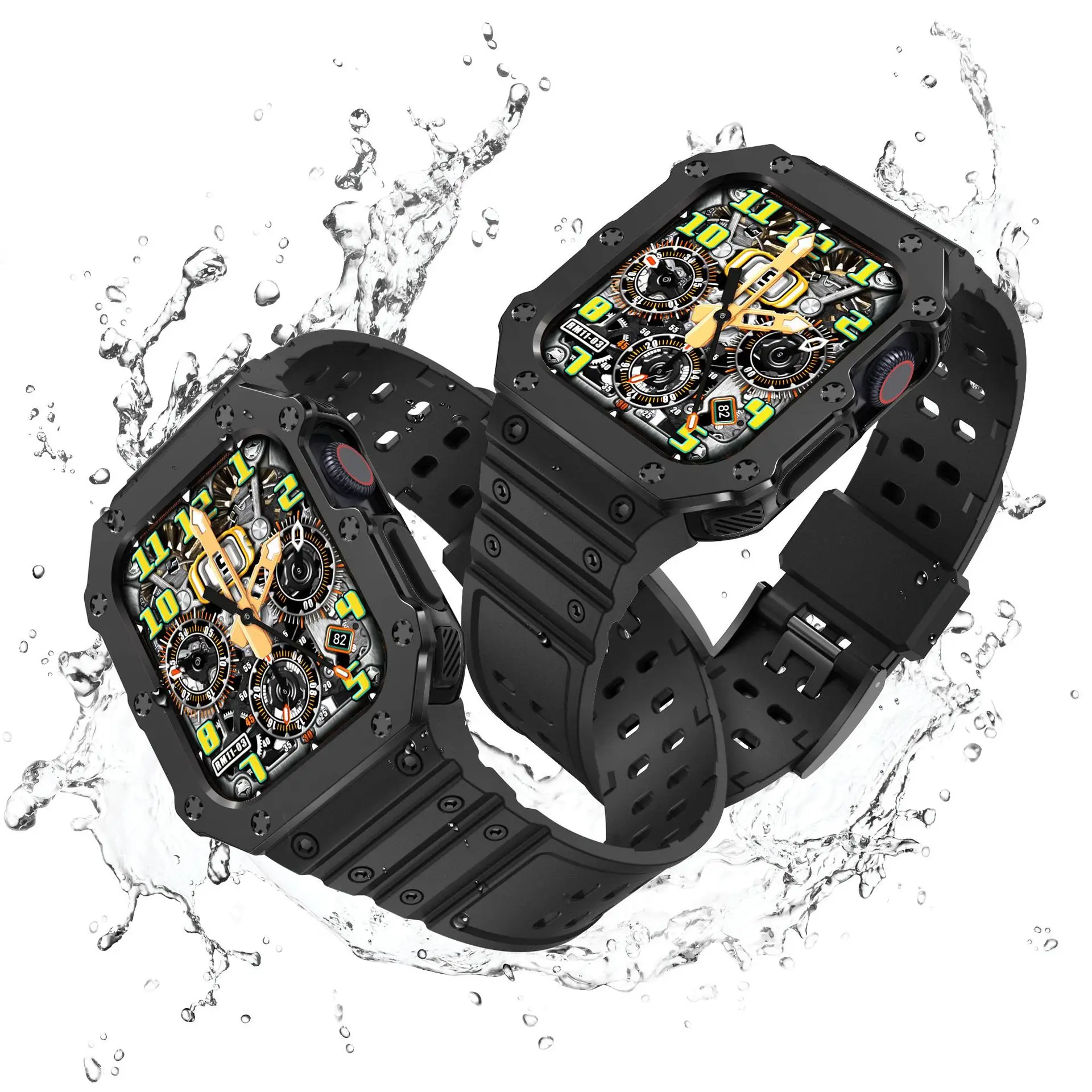 Apple Watch with Gray TPU Strap & Digital Display - Image 22