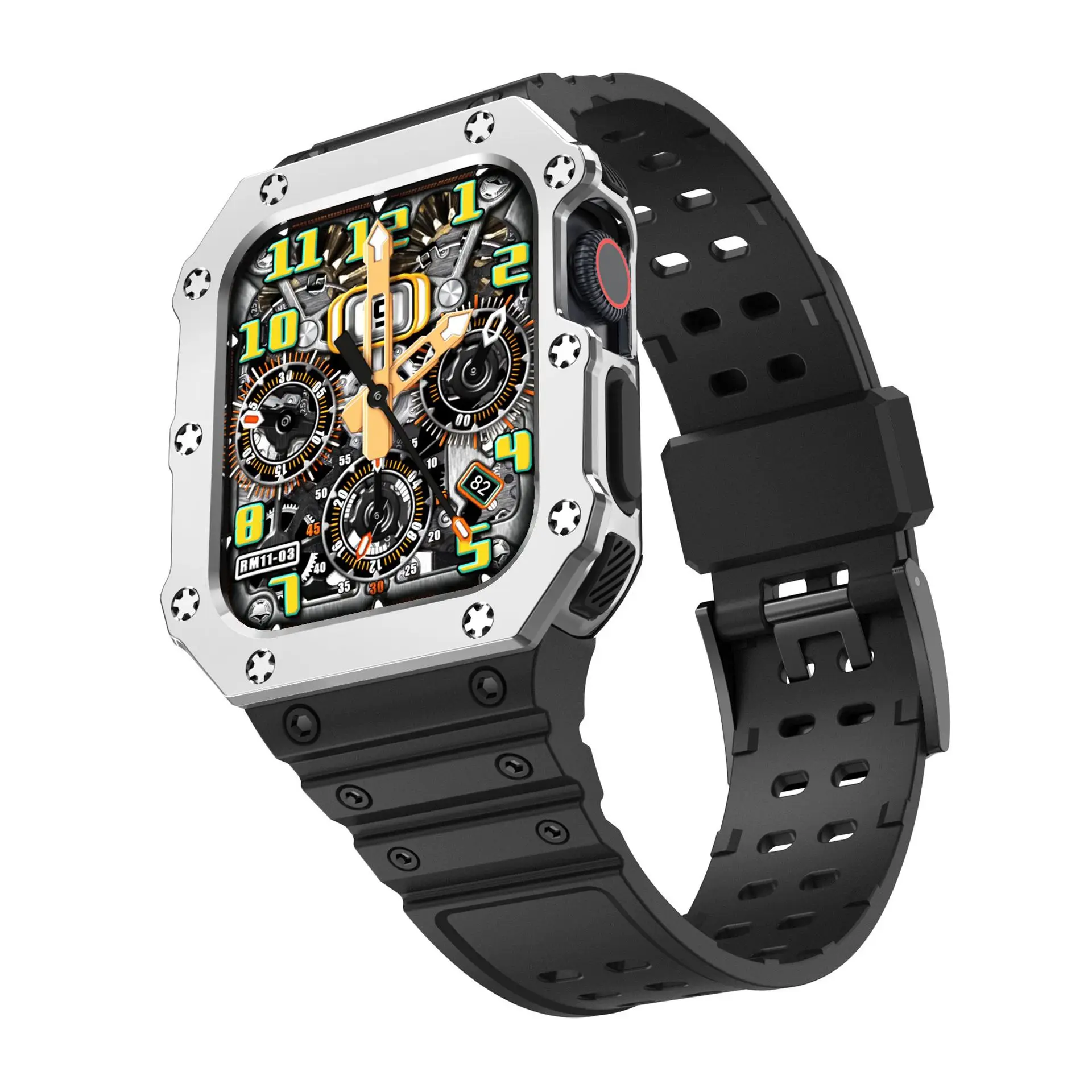 Apple Watch with Gray TPU Strap & Digital Display - Image 6
