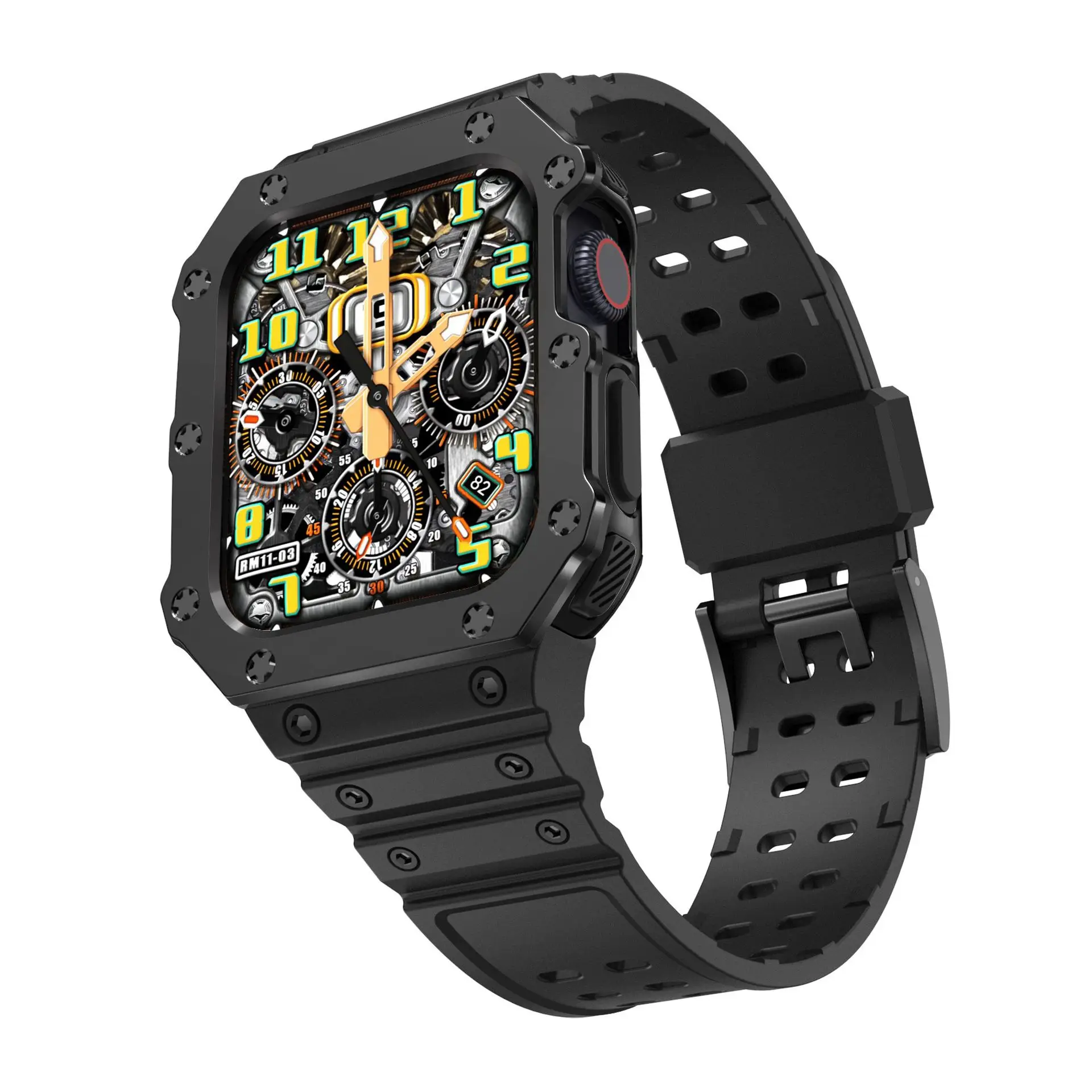 Apple Watch with Gray TPU Strap & Digital Display - Image 2