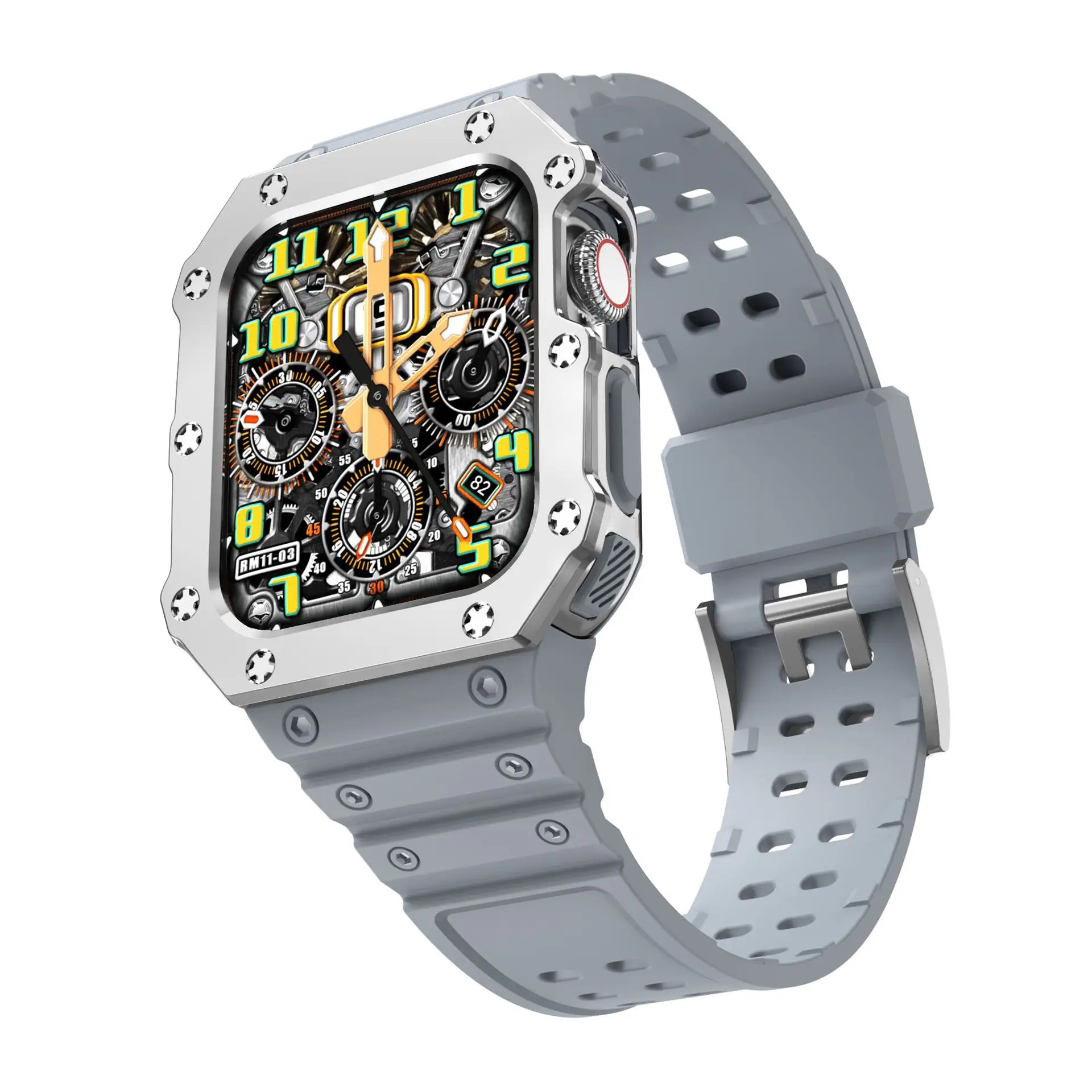 Apple Watch with Gray TPU Strap & Digital Display - Image 11