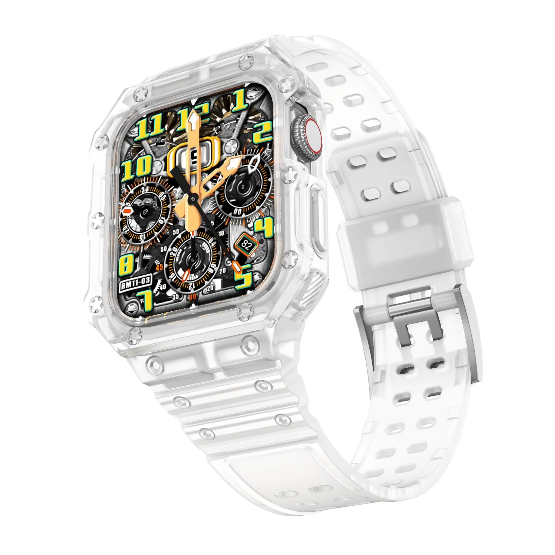 Apple Watch with Gray TPU Strap & Digital Display - Image 9