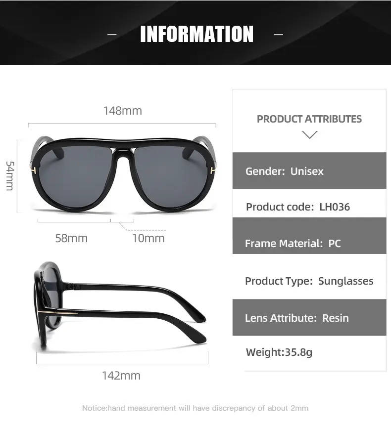 Black Blue Brown Cross-Border Sunglasses for Men Women — feature 12