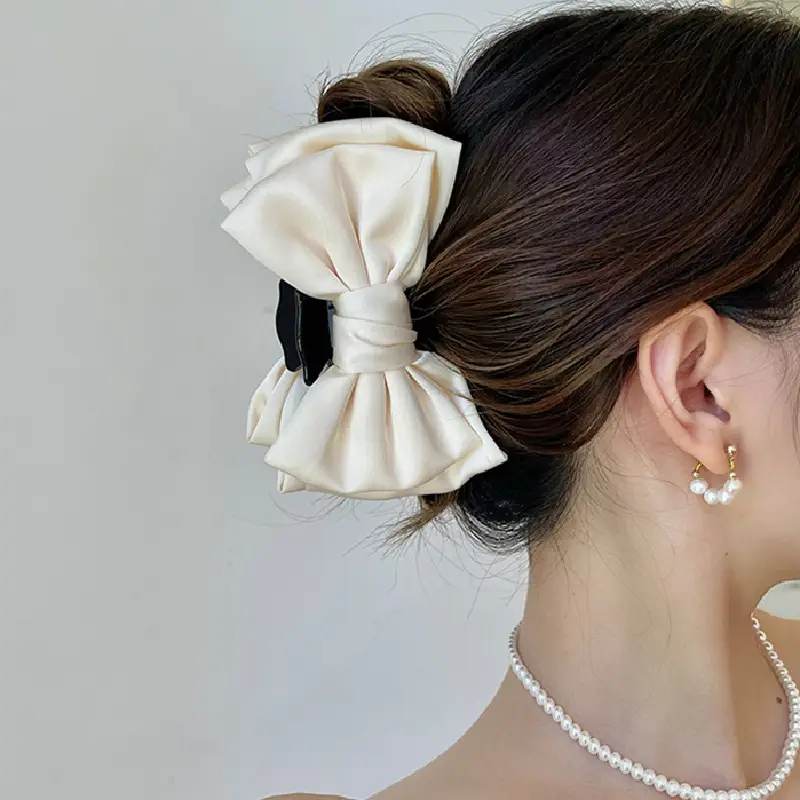 Black Velvet Bow Hairpin for Women Summer - Image 40