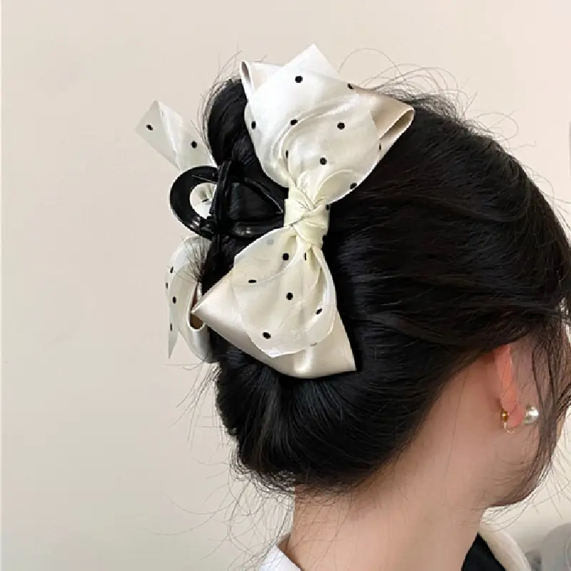Black Velvet Bow Hairpin for Women Summer - Image 11