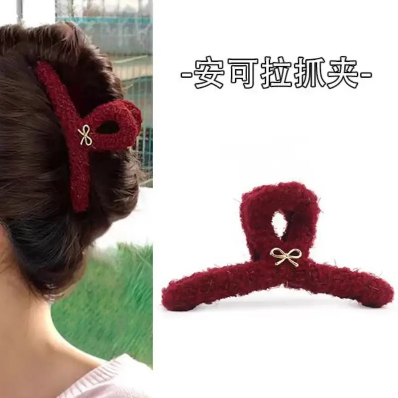Black Velvet Bow Hairpin for Women Summer - Image 16