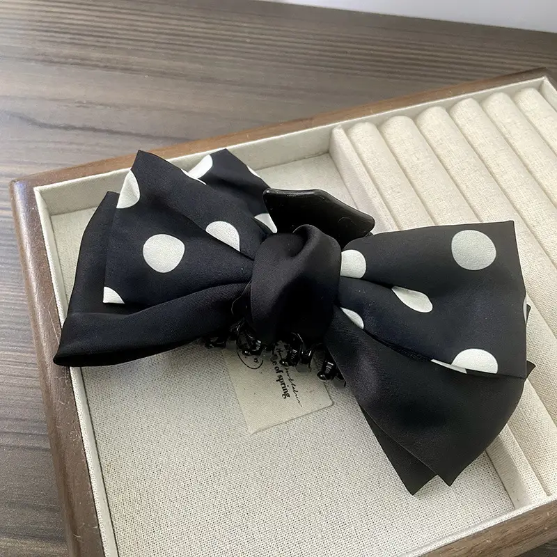 Black Velvet Bow Hairpin for Women Summer - Image 20