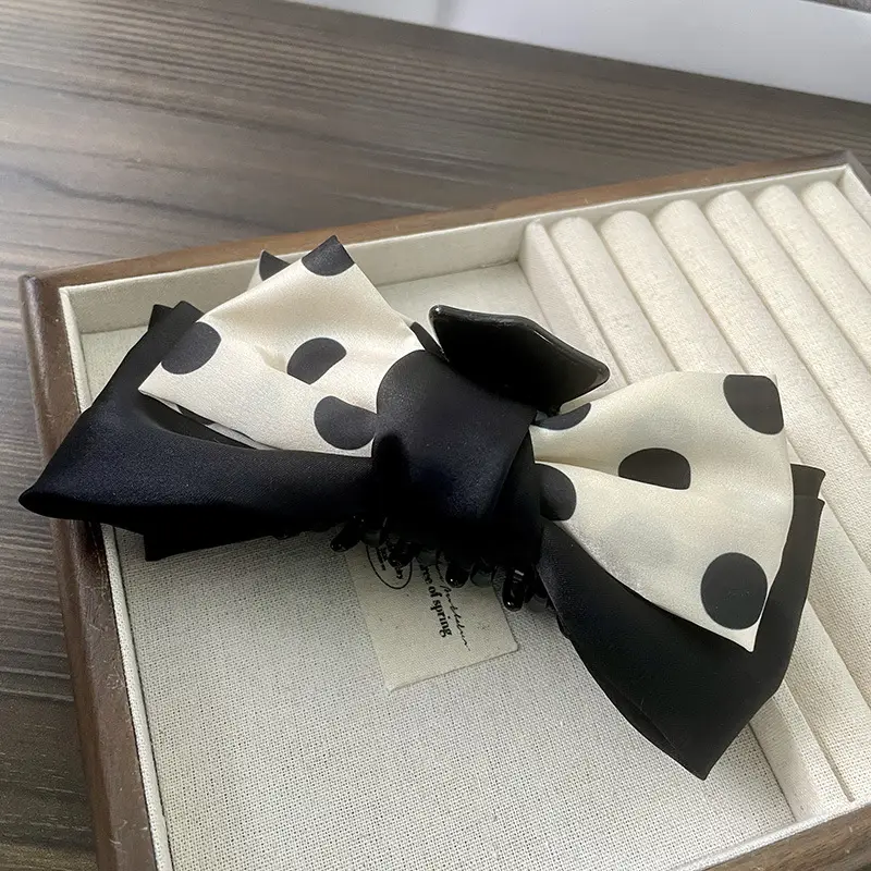 Black Velvet Bow Hairpin for Women Summer - Image 21