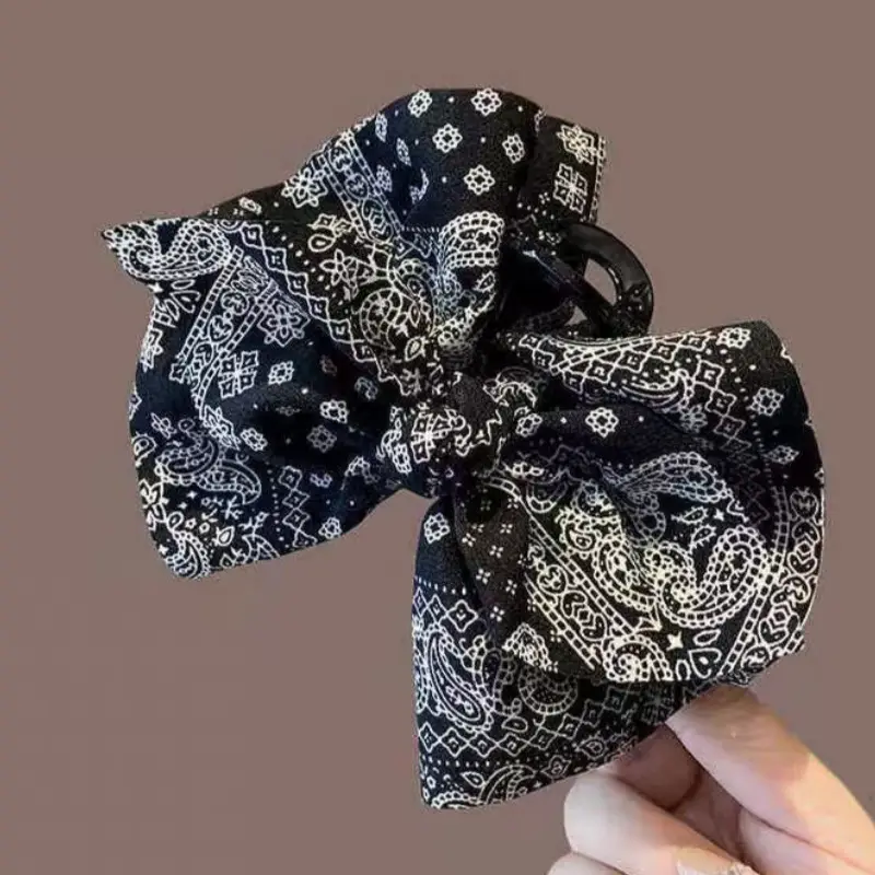 Black Velvet Bow Hairpin for Women Summer - Image 22