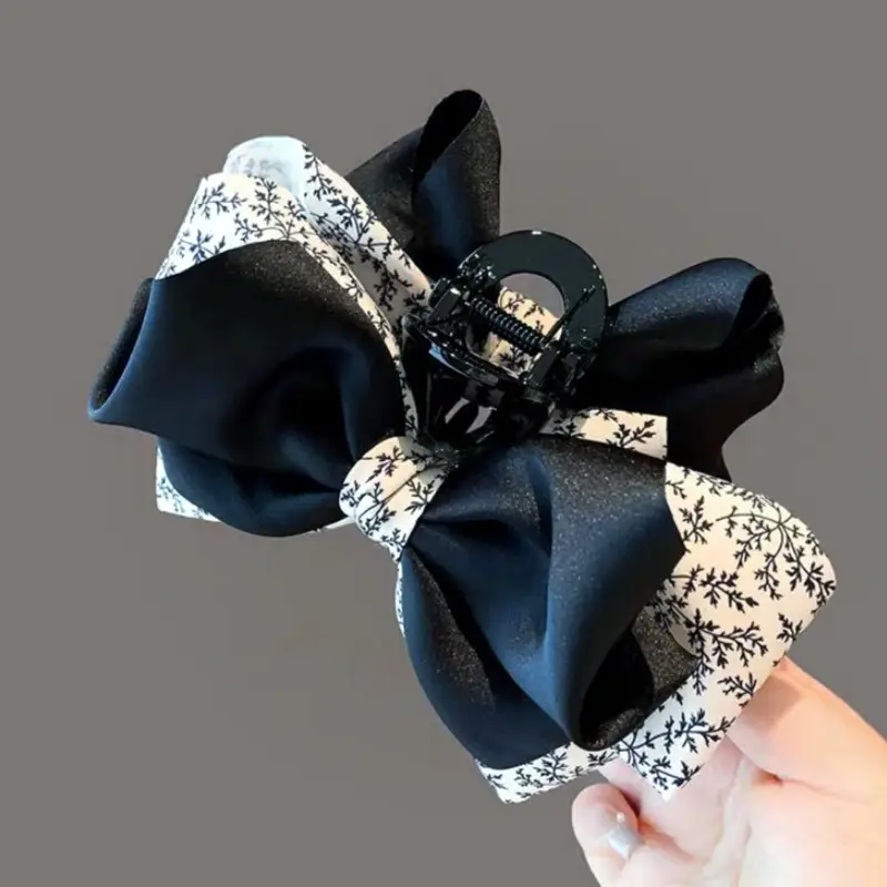 Black Velvet Bow Hairpin for Women Summer - Image 23