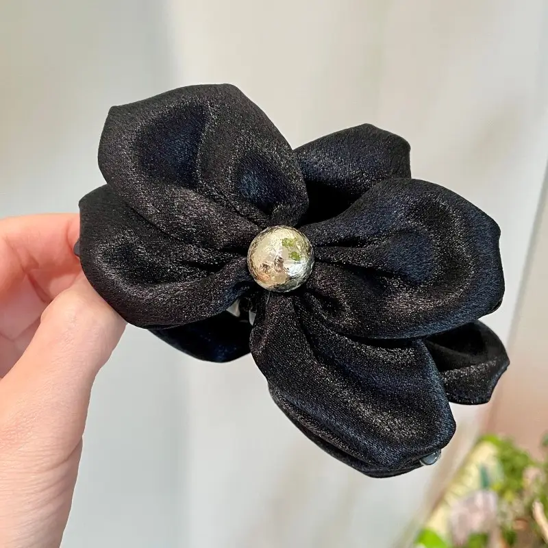 Black Velvet Bow Hairpin for Women Summer - Image 29