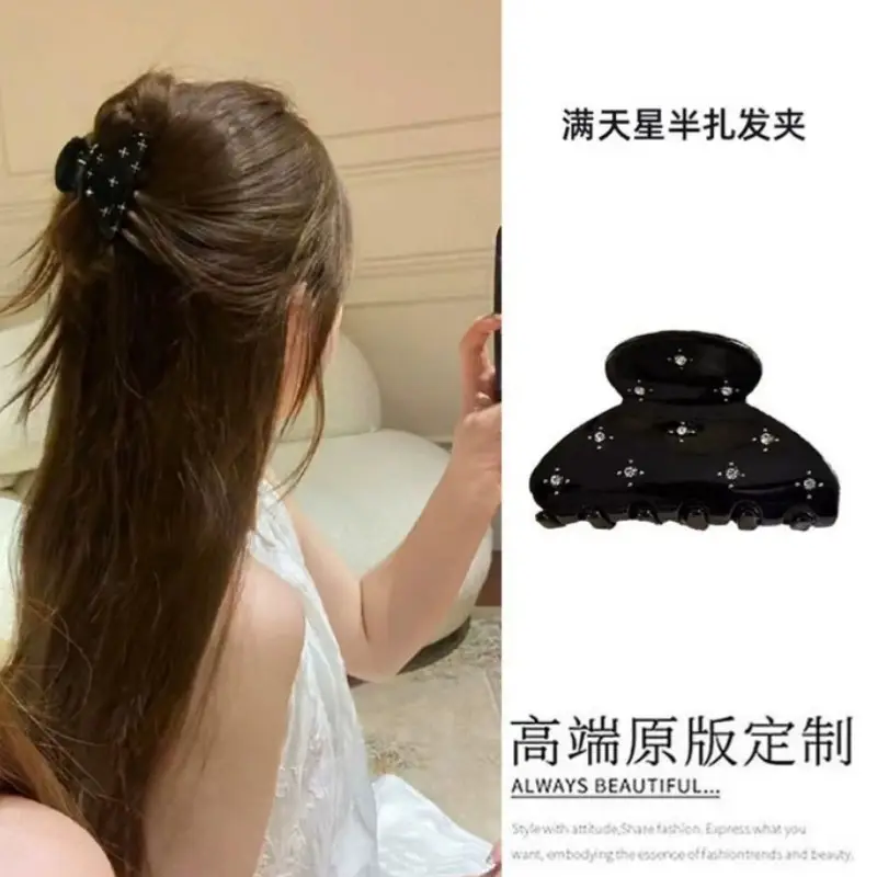 Black Velvet Bow Hairpin for Women Summer - Image 34