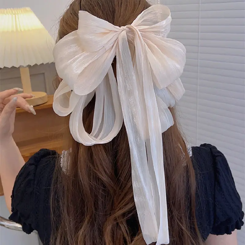 Black Velvet Bow Hairpin for Women Summer - Image 7