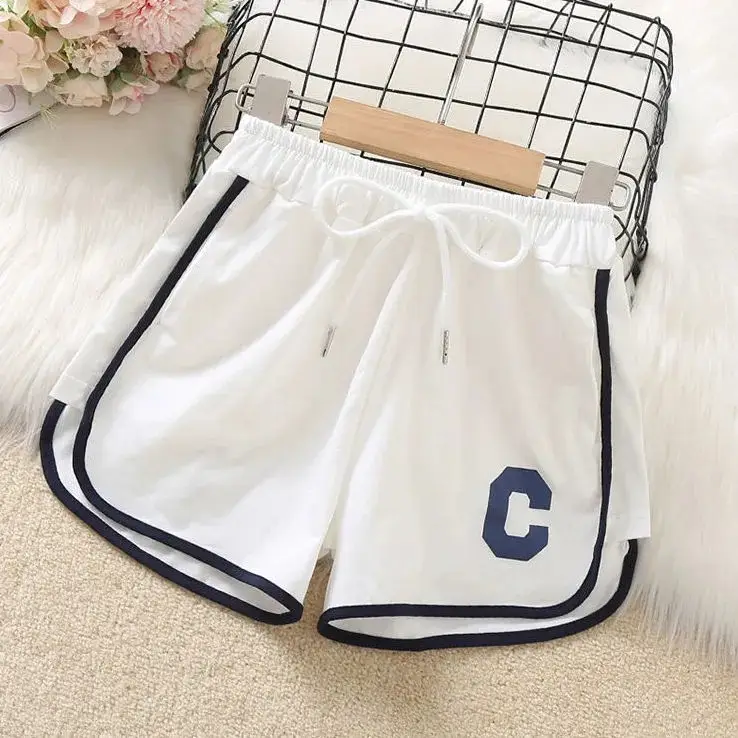 Girls Striped Vest & Shorts Set Summer Casual White Black