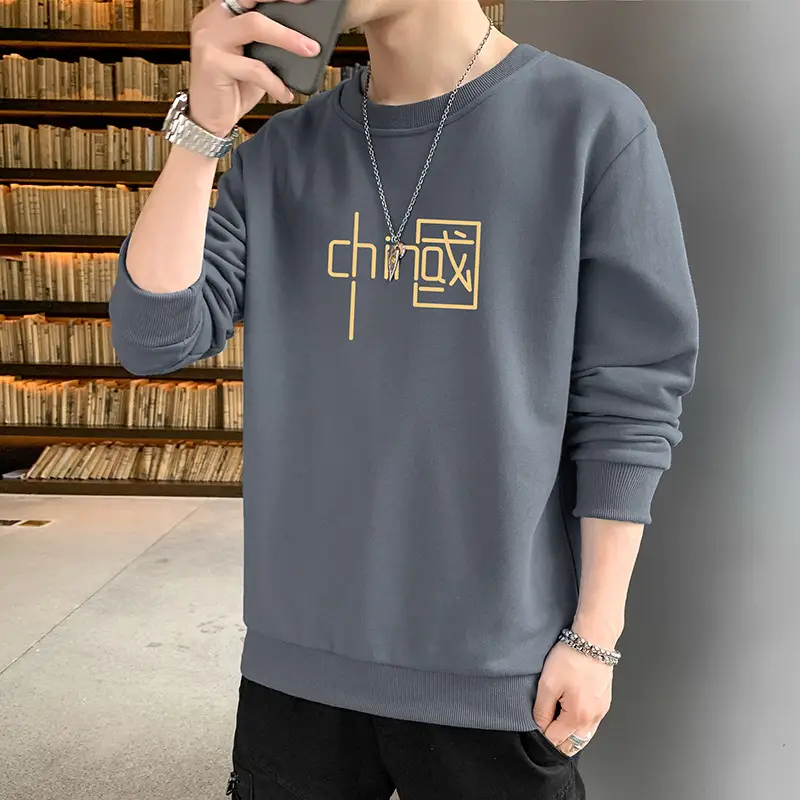 Men Blue Graphic Crew Neck Sweatshirt - Image 21
