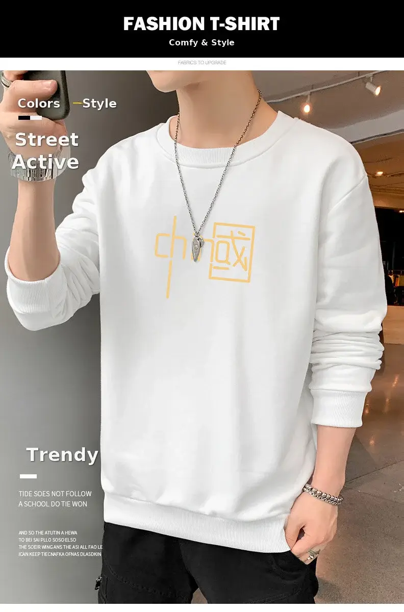 Men Blue Graphic Crew Neck Sweatshirt — feature 1
