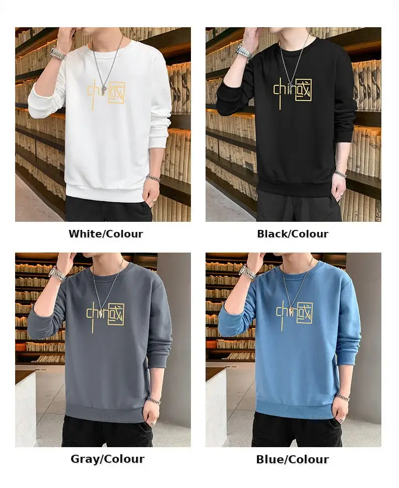 Men Blue Graphic Crew Neck Sweatshirt — feature 7