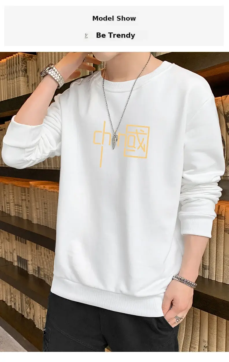 Men Blue Graphic Crew Neck Sweatshirt — feature 8