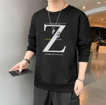 Men Blue Graphic Crew Neck Sweatshirt - Image 10