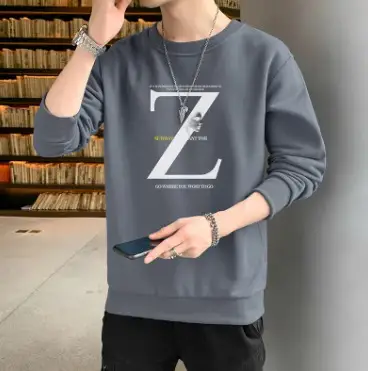 Men Blue Graphic Crew Neck Sweatshirt - Image 12