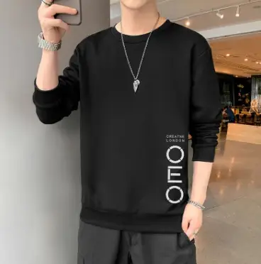 Men Blue Graphic Crew Neck Sweatshirt - Image 14