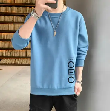Men Blue Graphic Crew Neck Sweatshirt - Image 15