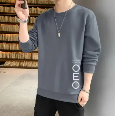 Men Blue Graphic Crew Neck Sweatshirt - Image 16