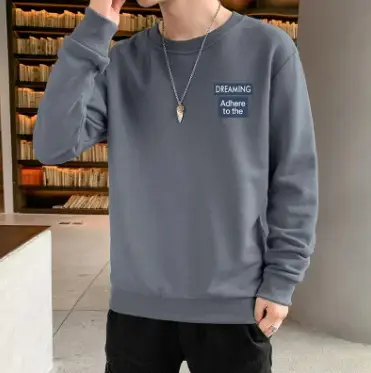 Men Blue Graphic Crew Neck Sweatshirt - Image 20