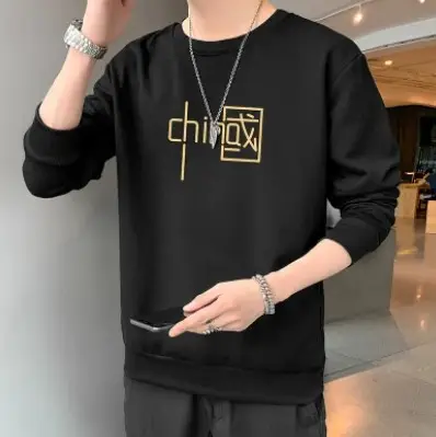 Men Blue Graphic Crew Neck Sweatshirt - Image 3