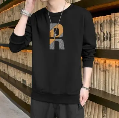 Men Blue Graphic Crew Neck Sweatshirt - Image 6