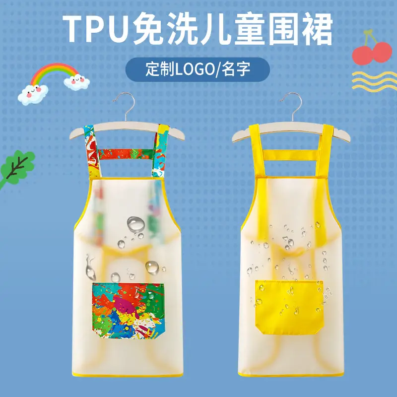 Waterproof Kids Apron with Doraemon Design - Image 17