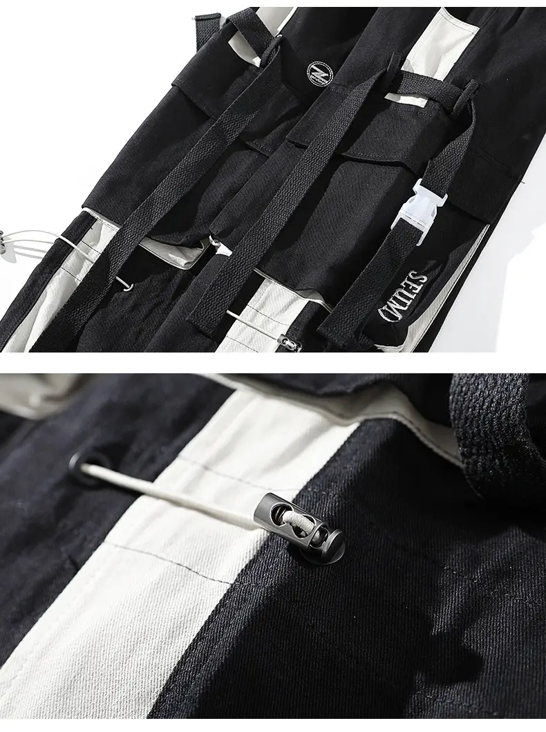 Men's White Cargo Pants with Crossbody Strap & High Top — feature 21