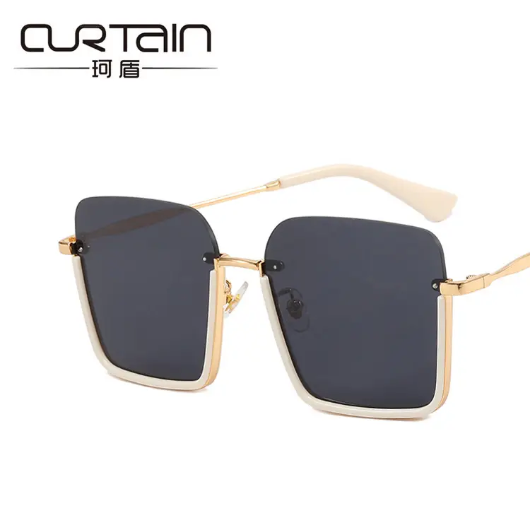 Kedun 2022 Sunglasses Black Frame Pink Gradient Large Frame - Image 7