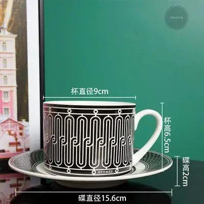 Trendy Bone China Coffee Cup Set with Saucer - Image 5