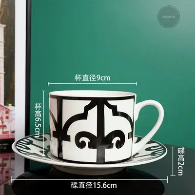 Trendy Bone China Coffee Cup Set with Saucer - Image 6