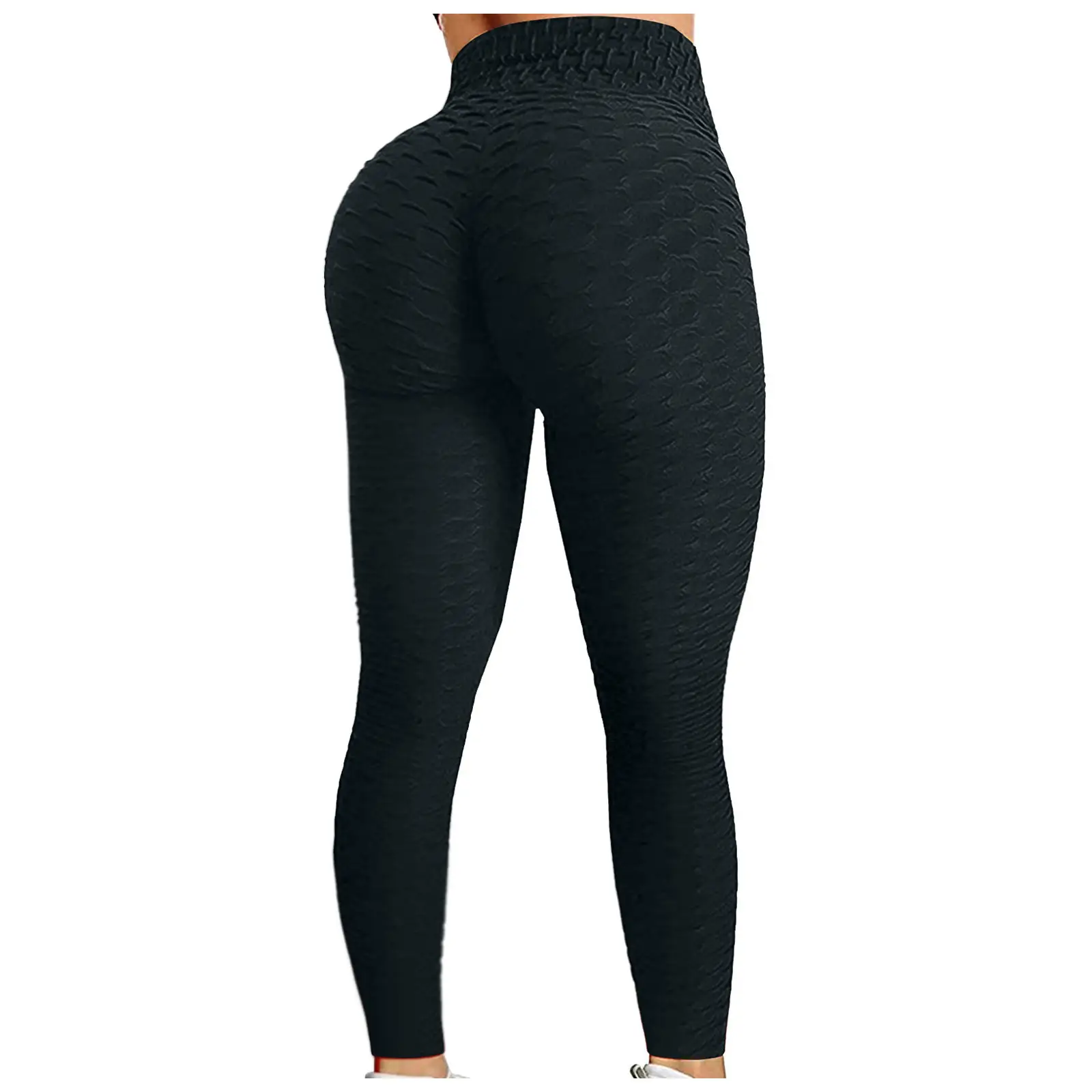 Women's Jacquard Butt Lift Bubble Pants Olive Green - Image 16