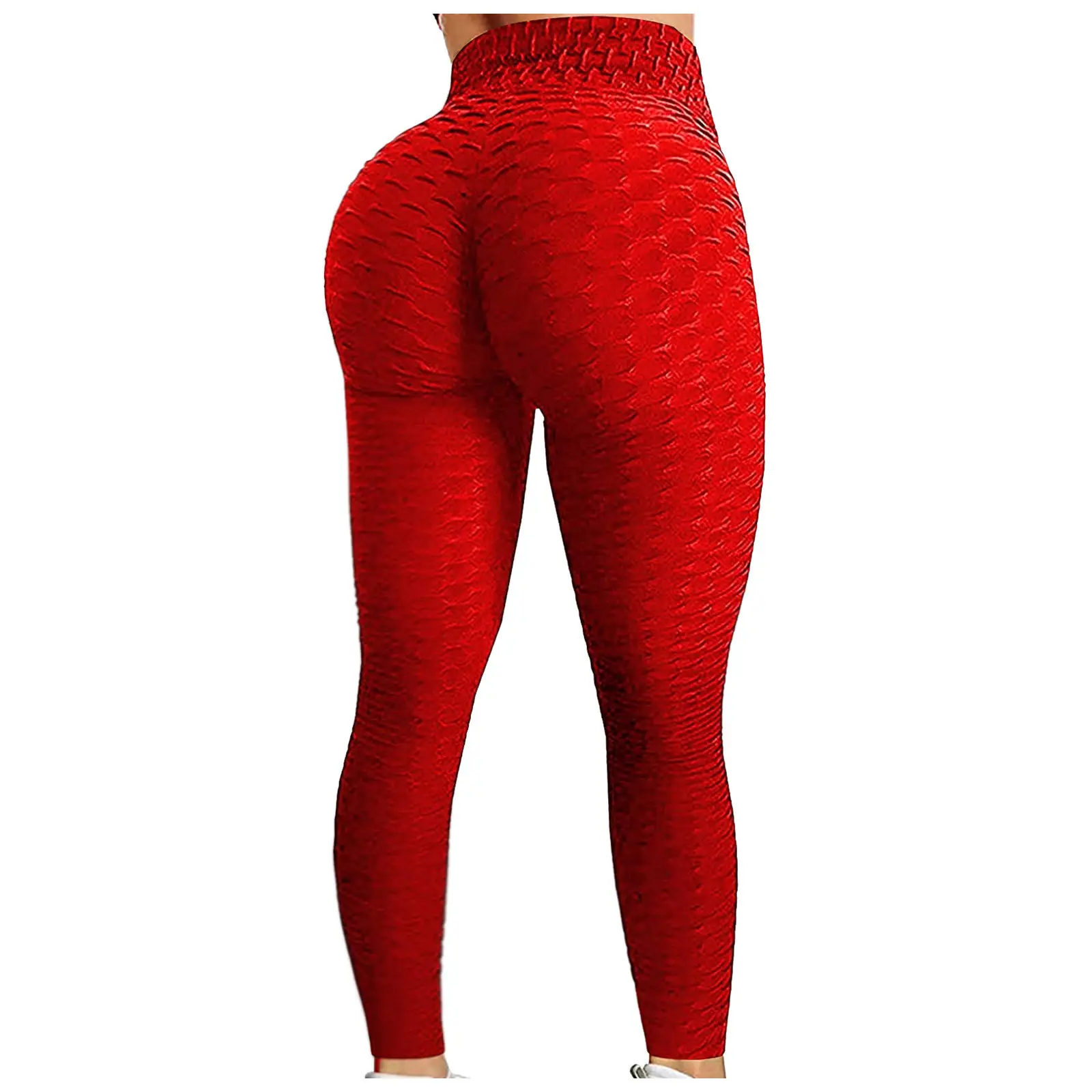 Women's Jacquard Butt Lift Bubble Pants Olive Green - Image 17