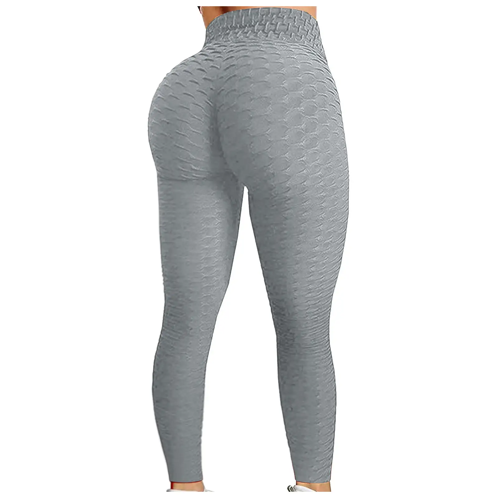 Women's Jacquard Butt Lift Bubble Pants Olive Green - Image 7
