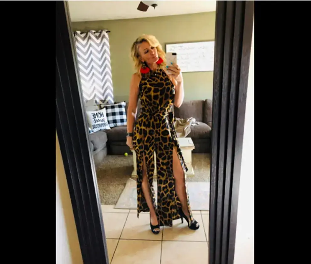 Leopard Print Sleeveless Long Split Jumpsuit for Women — feature 7