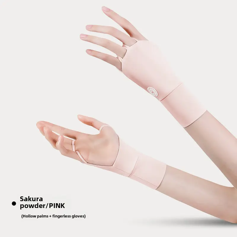 Women Ice Silk Sunscreen Gloves Arctic Gray - Image 2
