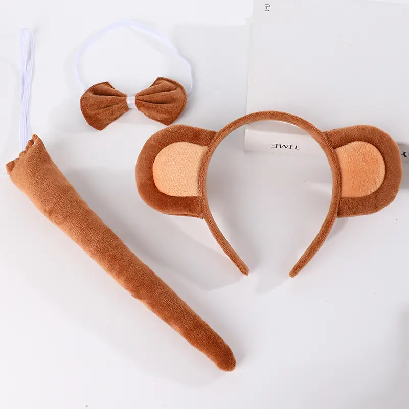 Plush Banana Monkey Headband Set for Girls - Image 11